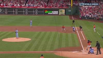 [Highlight] [Highlight] The Phillies get a strike em out throw em out play to get the first 2 outs in the first!