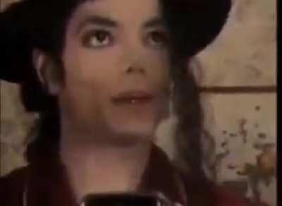 Michael Jackson testing a new camcorder, 1992.