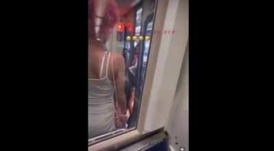Sent Her Flying: Dude Sparta Kicks A Woman In The Chest After She Tried Holding Up The Train In Philly!