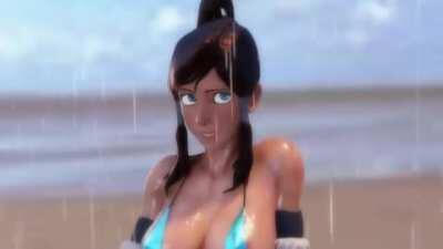 Korra Disappointed Trip To Beach (Crisisbeat) [Avatar: Legend of Korra]