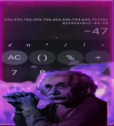 Does he think he's Einstein?