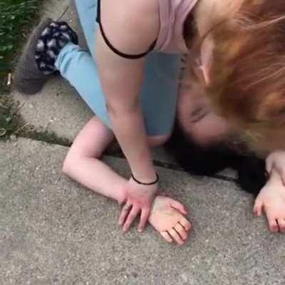 chick fight - schoolgirl pin