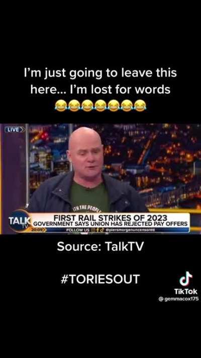 Union leader owns tory talking heads