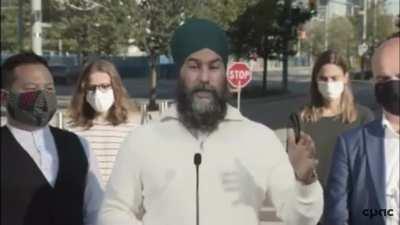 Canadian political party leader blasts wet ass on live TV