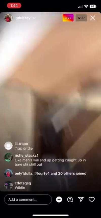 Man kicks door in on live stream