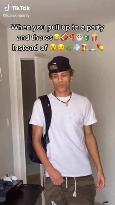 As if he even gets invited to parties