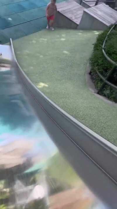 How do you fuck up going down a slide?