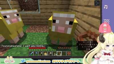 Moona: Take everything you want! Watame: