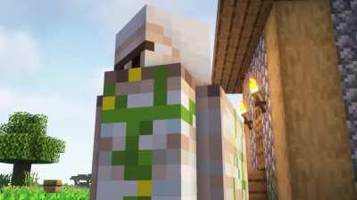 When The New Friend Fights an Iron Golem