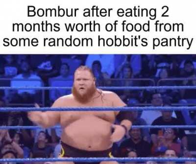 The Dwarves ate all of his food. Bilbo decided to go with the company because he would've starved to death otherwise.