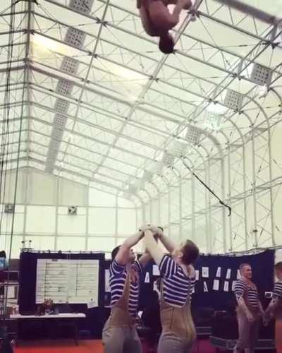 Circus team with insane balance and precision