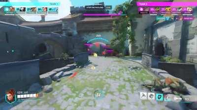 the junkrat and mercy accused me of using aimbot on brig because of this clip.... bruh