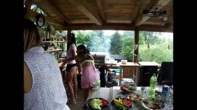 Girls next door having a barbeque party and there are cameras literally everywhere