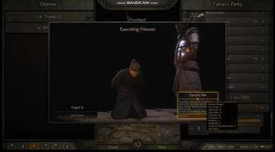 Testing what happens when you execute the last member of a faction (not counting mercenaries)