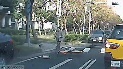 Look both ways, and don't forget you purse.