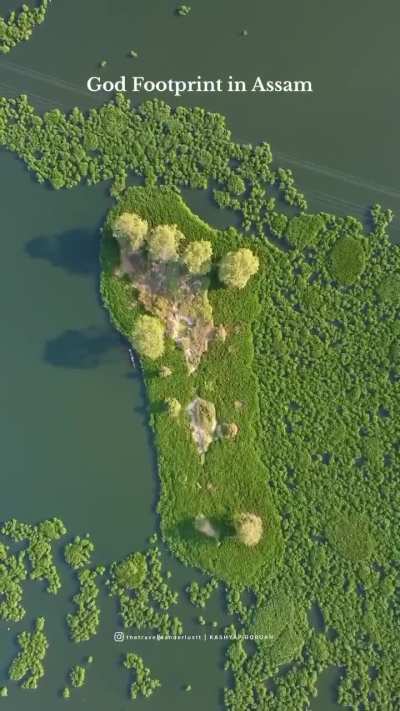 A heavenly imprint upon the earth, behold the stunning 