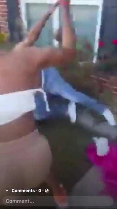 Girl fighting her grandma 🙁