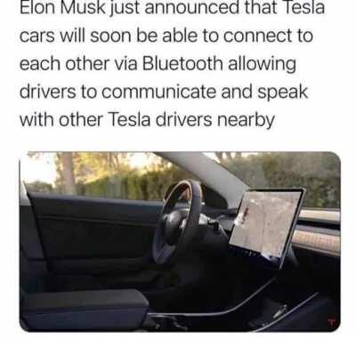 Tesla can soon connect to other Tesla drivers via Bluetooth (Warning: Strong language from MW2 lobby)