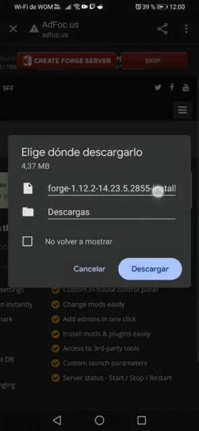 How to dowload forge on pojav launcher