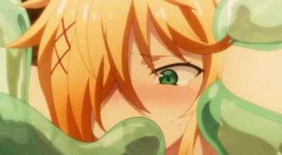 K-Kyaaah!! Something J-Just grabbed me!... please someone help me get rid of this slimy things?! What i-i dont want to turn into a slime girl please let me go to my fr-...mmmhrrrgh!!