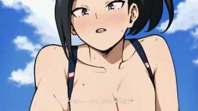 Momo swimsuit malfunction [Moochi Lan]