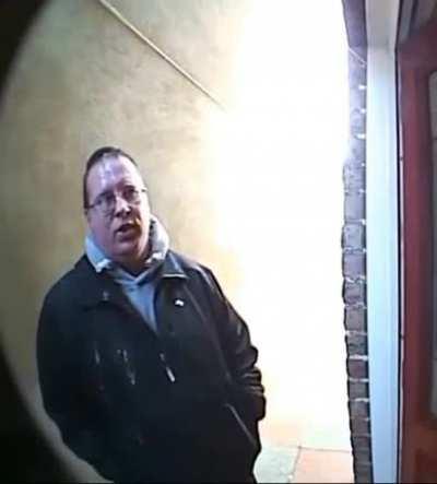 Waiting at a friend's front door