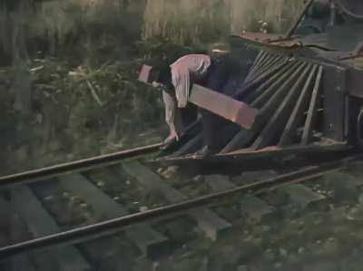 This is a real stunt from the 1927 film 