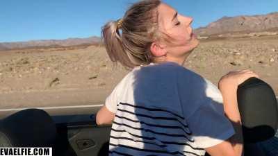 Fucking her tight pussy on the open road