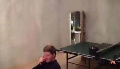 Trying to jump over a series of chairs