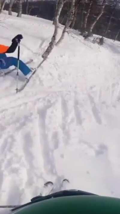 Doing a ski jump...WCGW