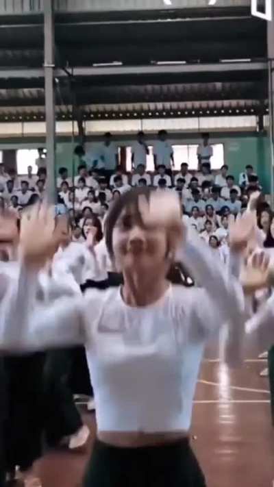 Myanmar high school students practicing for upcoming games with the ‘Do Myanmar Goon Saung’ (တို့မြန်မာဂုဏ်ဆောင်) song