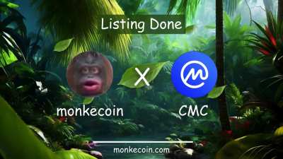 Monkecoin is listed on CMC