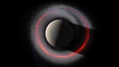 Formation of a planetary ring (SPH simulation)