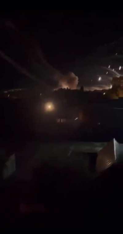 A missile launch from a Russian air defence system