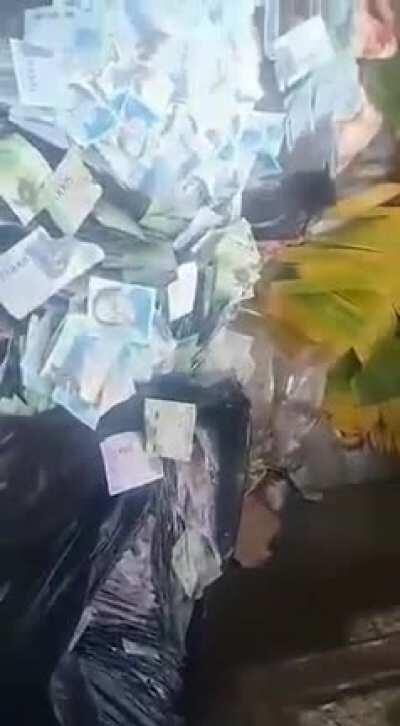 In Venezuela fiat currency is literally garbage.