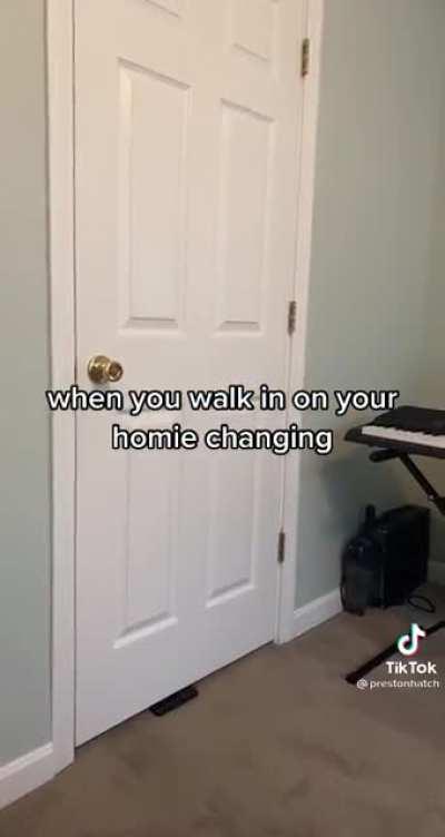 Don’t look directly, film first then look later.