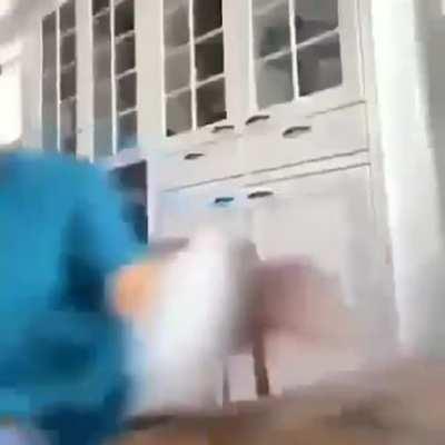 [WCGW] Blowing food out of a can.