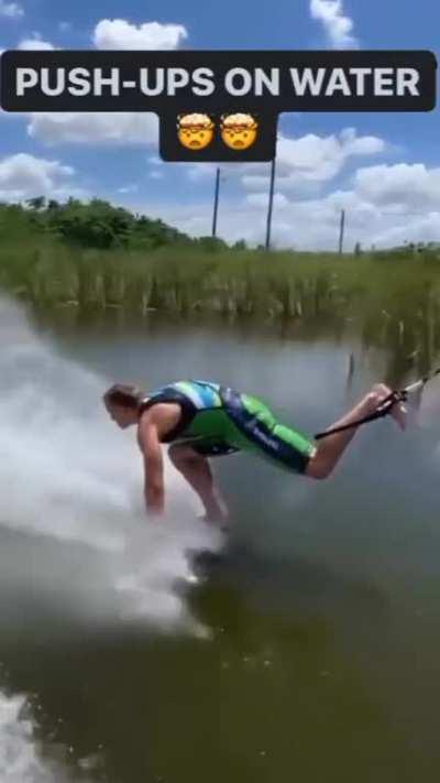 Push up on water 