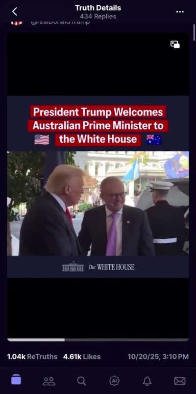 10/20/25 - Trump welcomes the Prime Minister of Australia to the White House