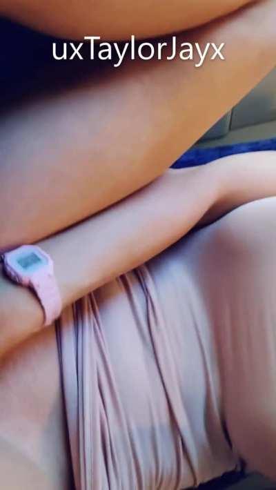 Wearing no bra and no panties in my dress got me too turned on on the train, I couldn’t help but have a touch