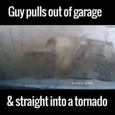 He made it but can’t say the same for the seats in the truck