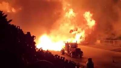 Burning Down A Wall With A Jet Truck