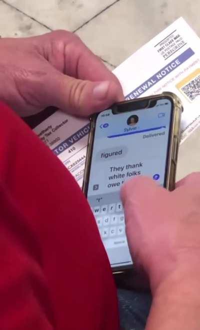 Caught texting racist message (face reaction at the end)