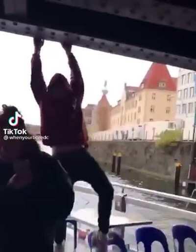 Holding onto the bridge