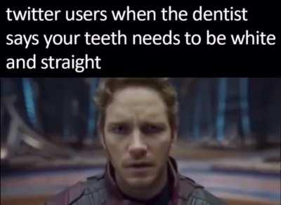 My teeth are black and trans 👍🏿