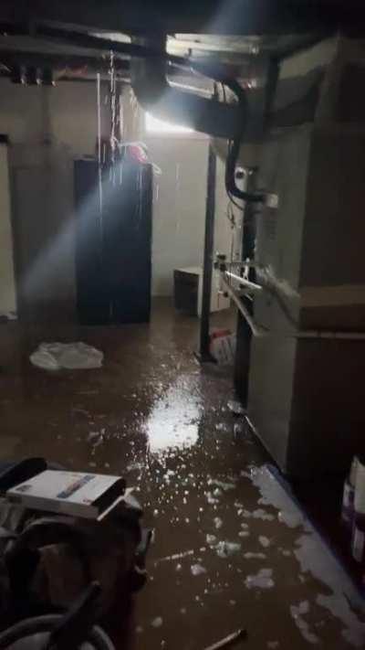 Water supply line blew upstairs bc of our shitty hard ass well water. Happy Wednesday! And stay positive!!!