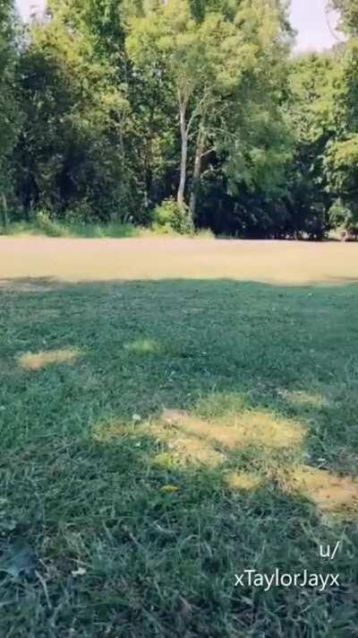 Having a lil touch in the park after realising the guys were looking at me chilling out in my mini bikini bottoms [F]