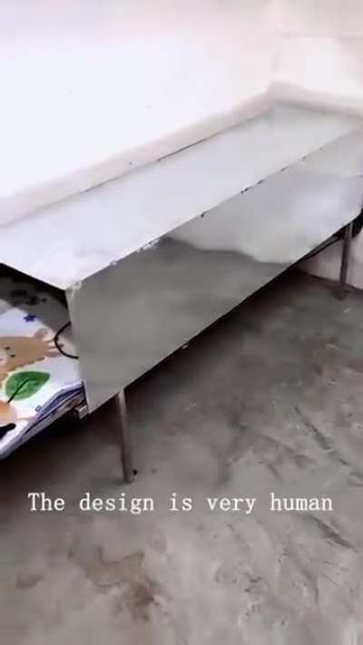 It is easy to fall out of bed when we sleep, very dangerous. So I invented this Bed of Drawers. Let me demonstrate!