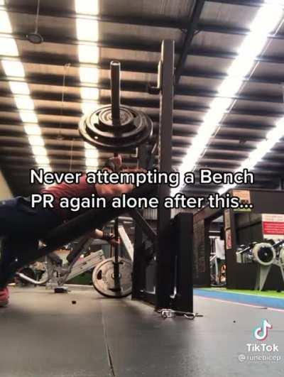 Trying to max bench without a spotter