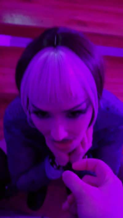 Wearing his cum on my face for the rest of the party like a proper fuck doll!